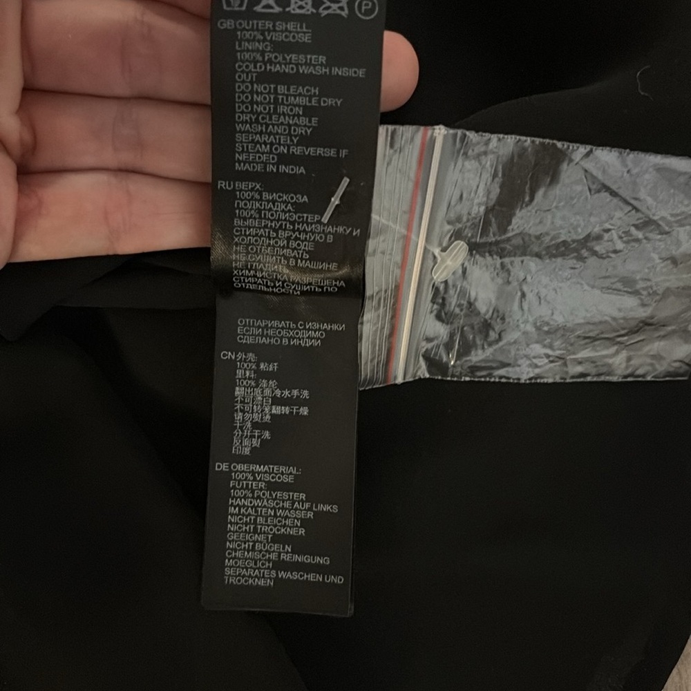 Flaw - New Reiss Long Sleeve Pintuck Floral Ruffle Mini Dress Size 12 NWT - Picture 13 of 13